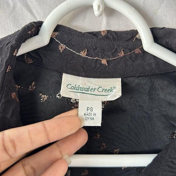 90s Vintage Office Siren Button Up Top Small Celestial Grunge Whimsigoth Fall - Picture 4 of 8